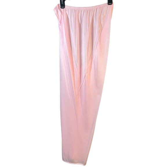 New Womens Private Moments Pink Pajama Set Size 1XL Plus Size Nylon Button Front - Picture 4 of 8